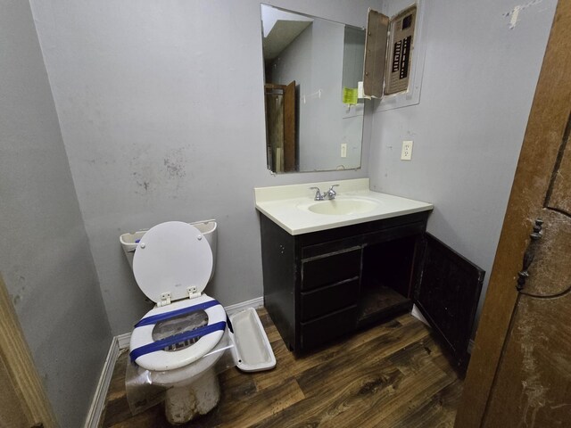 171 Riverbend Rd, Mammoth Spring, AR 72554 - bathroom with wood finished floors, vanity, and toilet