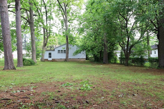 view of green lawn