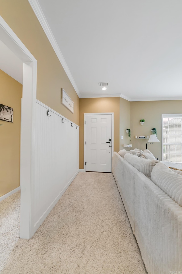 41 Winners Cir, Cabot, AR 72023 - entryway featuring carpet floors, crown molding, and baseboards
