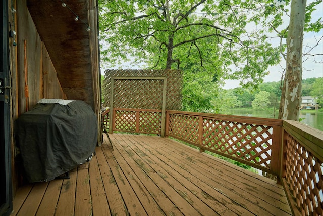 1 Kiwanie Crk, Cherokee Village, AR 72542 - deck with grilling area and a water view