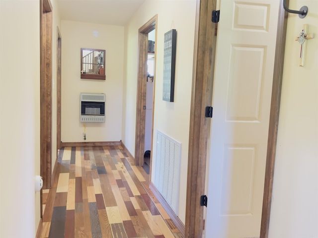 482 Ash Trl, Melbourne, AR 72556 - corridor featuring heating unit, light wood-type flooring, and baseboards