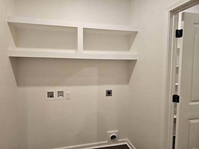 252 Kelton St, Hensley, AR 72065 - laundry room with electric dryer hookup, washer hookup, and wood finished floors