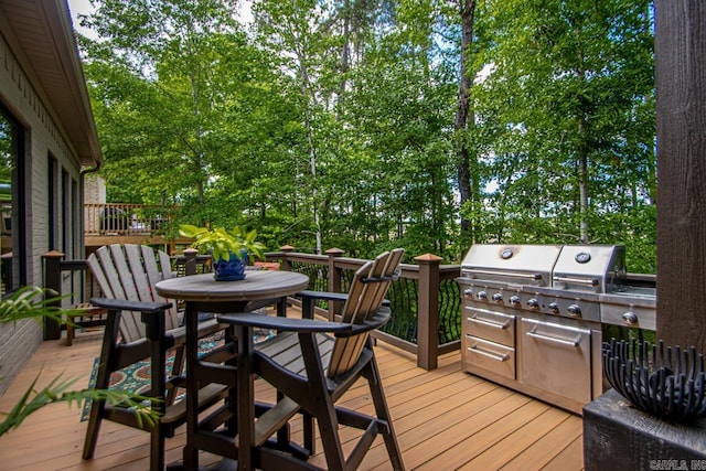 145 Cove Creek Ct, Little Rock, AR 72211 - deck with outdoor dining area