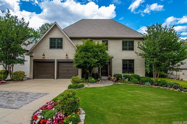 145 Cove Creek Ct, Little Rock, AR 72211 - view of front of property with driveway, a front lawn, and an attached garage