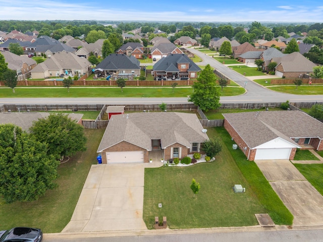 aerial view of residential area