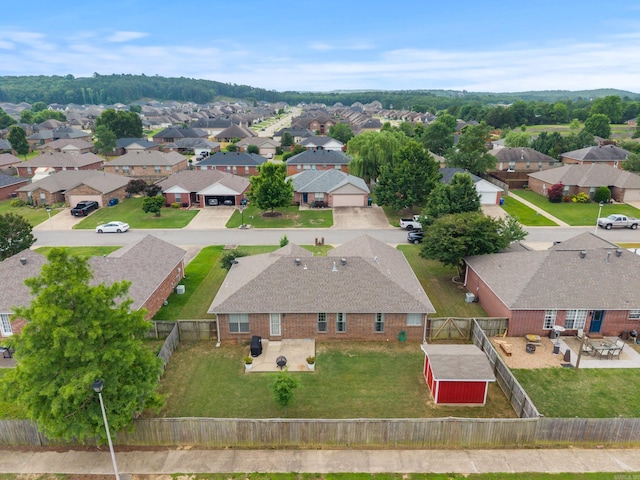 aerial perspective of suburban area