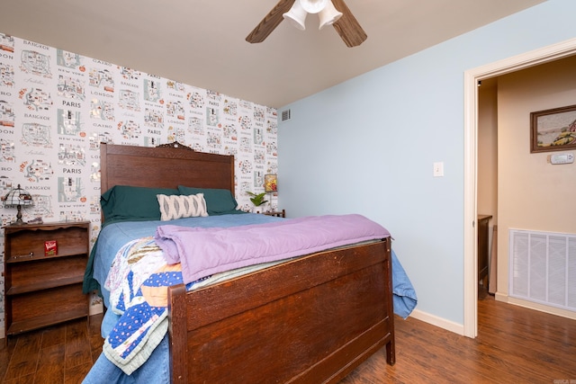 375 Goshen Ave, North Little Rock, AR 72116 - bedroom featuring wood finished floors, ceiling fan, and baseboards
