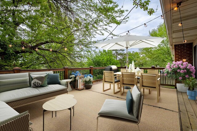 375 Goshen Ave, North Little Rock, AR 72116 - view of patio with outdoor dining area and an outdoor living space