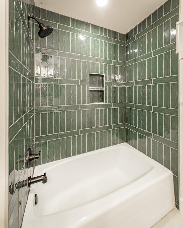 9008 Leatrice Dr, Little Rock, AR 72227 - full bath with shower / tub combination and tile walls