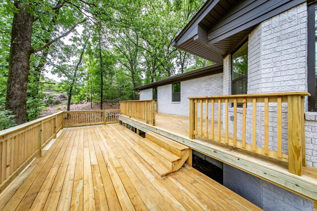 9008 Leatrice Dr, Little Rock, AR 72227 - view of wooden deck