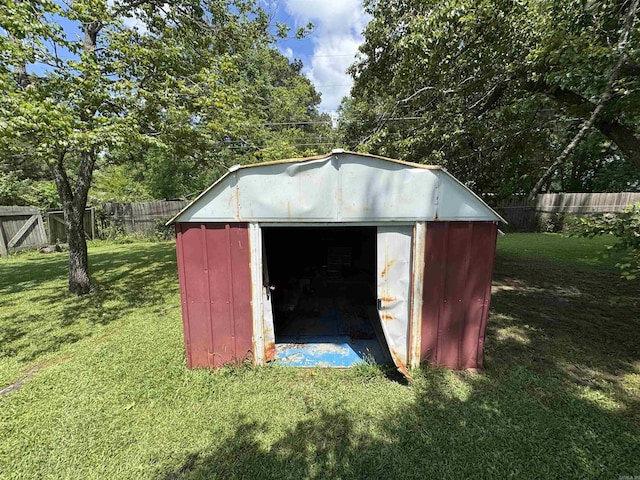 view of shed
