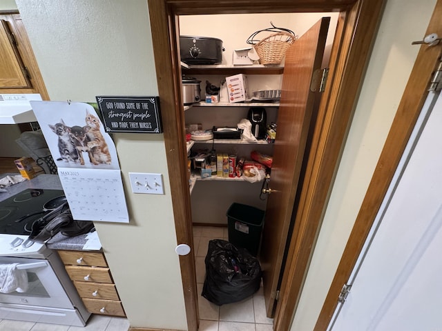 view of storage area