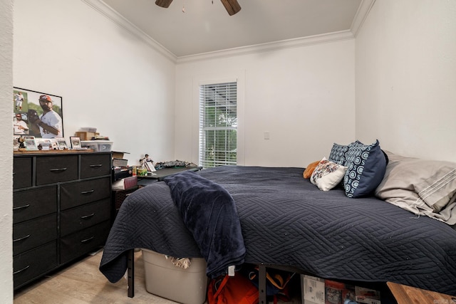 1626 Logan St, Arkadelphia, AR 71923 - bedroom with ornamental molding, light wood-style floors, and a ceiling fan