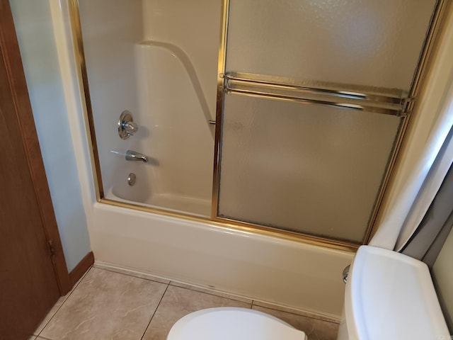 162 Cloverdale, Searcy, AR 72143 - full bath with toilet, tile patterned flooring, and bath / shower combo with glass door