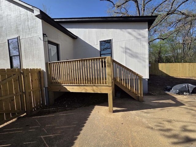 1017 Jefferson, Little Rock, AR 72204 - view of side of property with fence and a wooden deck