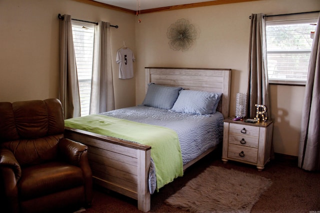 100 Elizabeth St, Prescott, AR 71857 - carpeted bedroom featuring ornamental molding