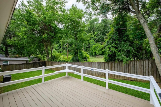 15 Coolwood Dr, Little Rock, AR 72202 - wooden deck with central air condition unit