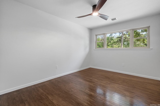 136 Buster Reed Dr, Hot Springs, AR 71913 - unfurnished room with baseboards, ceiling fan, and dark wood finished floors
