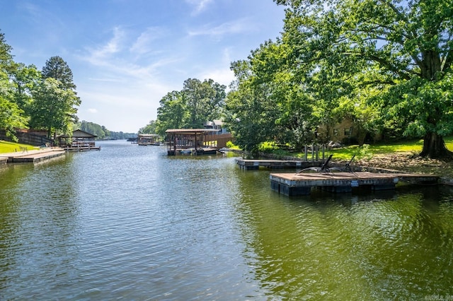 136 Buster Reed Dr, Hot Springs, AR 71913 - water view featuring a floating dock