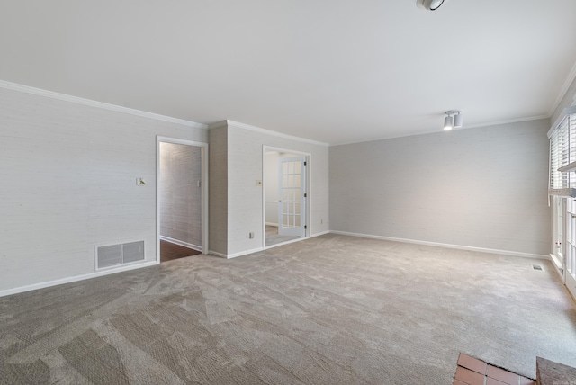 2805 Foxcroft Rd Unit 602, Little Rock, AR 72227 - empty room with ornamental molding, baseboards, and carpet floors