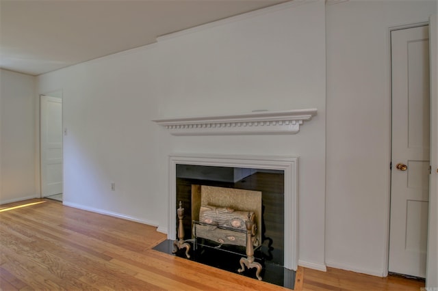 6800 Stamps Ct, Little Rock, AR 72207 - detailed view of wood finished floors, baseboards, and a fireplace