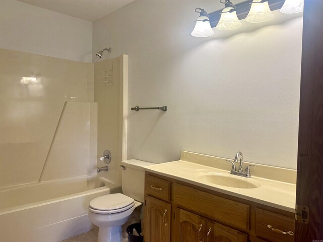 105 Traci Ln, Heber Springs, AR 72543 - bathroom with toilet, vanity, and shower / bathtub combination