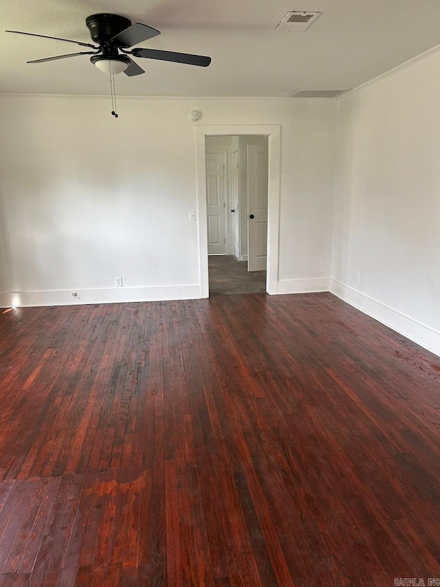 601 N Hickory, Searcy, AR 72143 - empty room featuring ceiling fan, baseboards, and wood-type flooring