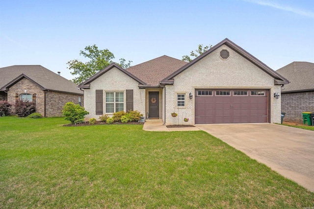 9224 Meadow Gardens Cir, Sherwood, AR 72120 - view of front of house with a garage, driveway, and a front lawn