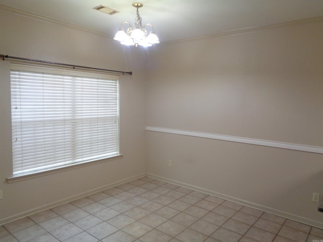 6 Jack Nicklaus Cv, Little Rock, AR 72210 - unfurnished room with a chandelier, crown molding, and baseboards