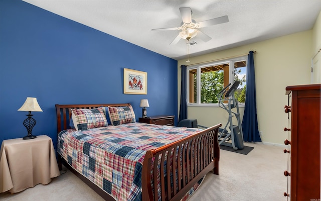 12 Sacedon Trce, Hot Springs Village, AR 71909 - bedroom with carpet floors, ceiling fan, and baseboards