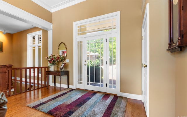 12 Sacedon Trce, Hot Springs Village, AR 71909 - entryway with wood finished floors, crown molding, and baseboards