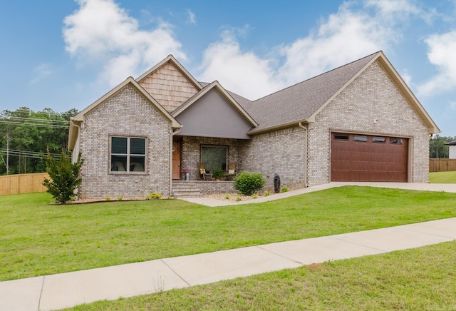 92 Hudson Dr, Sheridan, AR 72150 - craftsman-style home featuring an attached garage, brick siding, concrete driveway, and a shingled roof