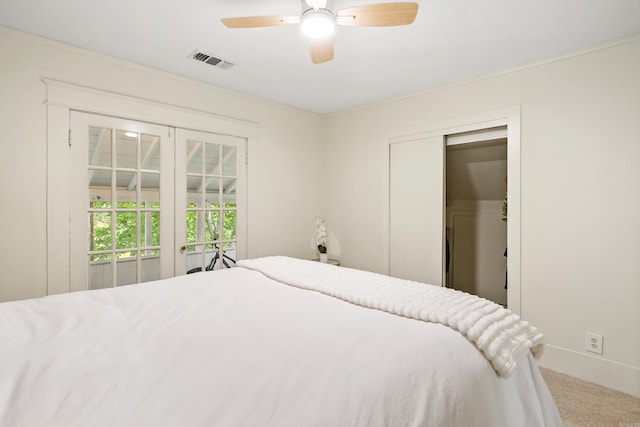 121 N Woodrow St, Little Rock, AR 72205 - bedroom with carpet, ornamental molding, ceiling fan, and baseboards