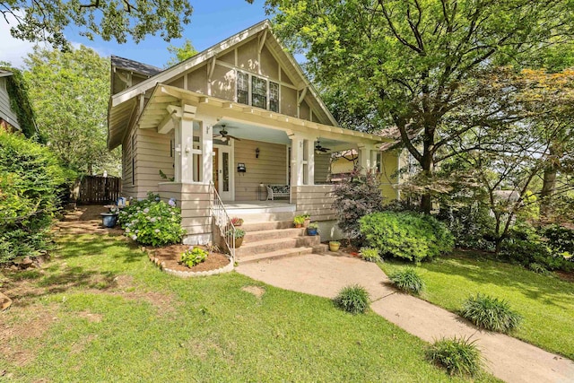 121 N Woodrow St, Little Rock, AR 72205 - view of front of property with a ceiling fan and a porch