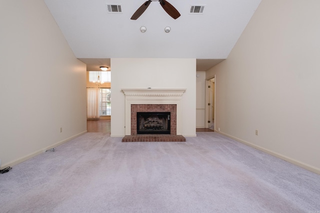 1505 Cherry Brook Dr, Little Rock, AR 72211 - unfurnished living room featuring ceiling fan, carpet flooring, and baseboards