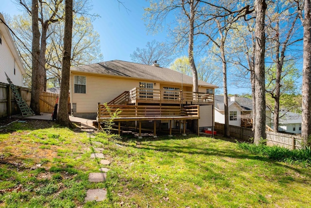 1505 Cherry Brook Dr, Little Rock, AR 72211 - back of property featuring a deck and stairs