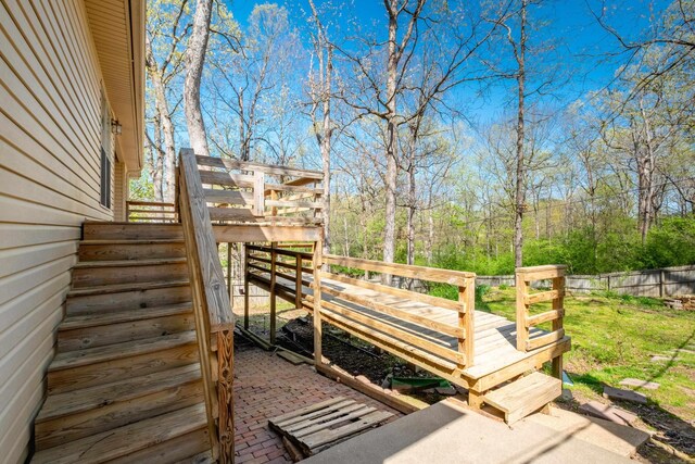 1505 Cherry Brook Dr, Little Rock, AR 72211 - deck with stairway