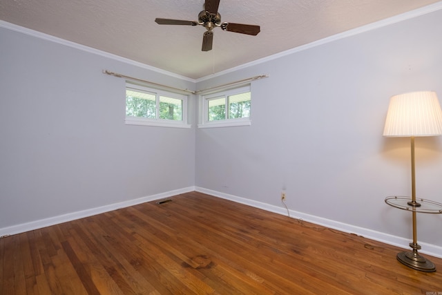25 Barbara Cir, Little Rock, AR 72204 - unfurnished room featuring baseboards, wood finished floors, a ceiling fan, and crown molding
