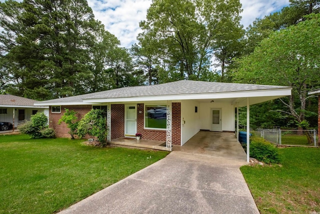 25 Barbara Cir, Little Rock, AR 72204 - single story home featuring concrete driveway, brick siding, an attached carport, and roof with shingles