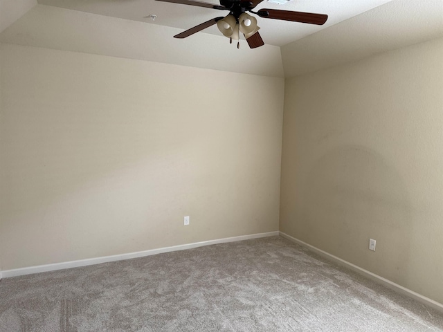 1710 Sweetspire, Conway, AR 72032 - carpeted spare room with a ceiling fan, vaulted ceiling, and baseboards