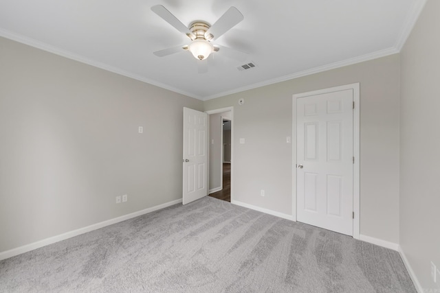 14 Woodbridge, Cabot, AR 72023 - unfurnished bedroom with carpet, crown molding, baseboards, and ceiling fan
