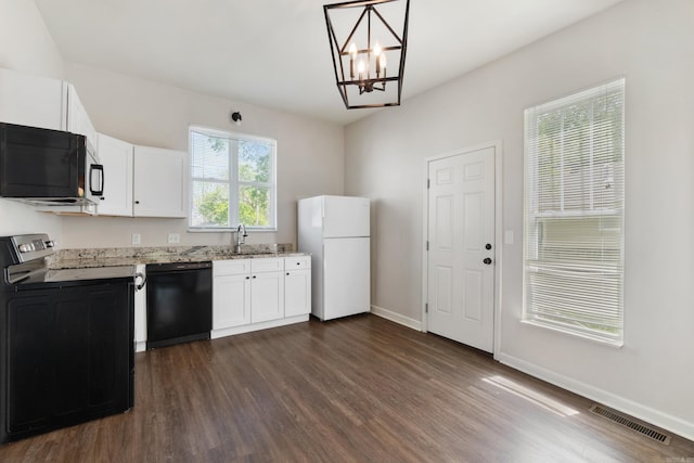 1403 Scott, Conway, AR 72032 - kitchen featuring freestanding refrigerator, dishwasher, a sink, and dark wood-style floors