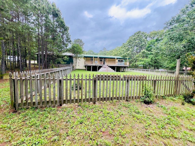 1702 Carolina Dr, Mena, AR 71953 - view of yard featuring a deck