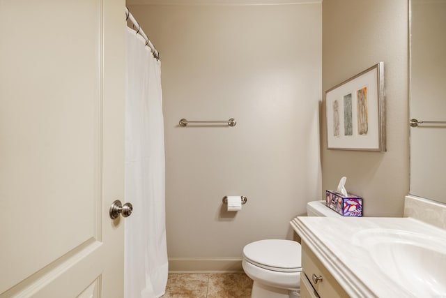 4 Bellegarde Dr, Little Rock, AR 72223 - full bathroom featuring vanity, toilet, tile patterned floors, and baseboards