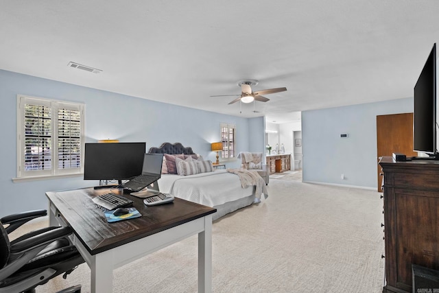 50 Heritage Park Cir, North Little Rock, AR 72116 - bedroom featuring multiple windows, an office area, light colored carpet, and baseboards