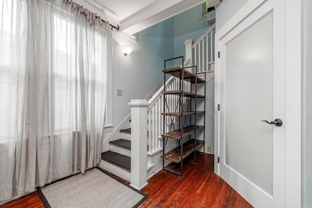321 Hazel St, Hot Springs, AR 71901 - stairway with wood finished floors