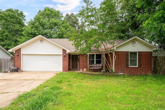 306 Ray St, Cabot, AR 72023 - ranch-style home featuring driveway, a garage, brick siding, and a shingled roof