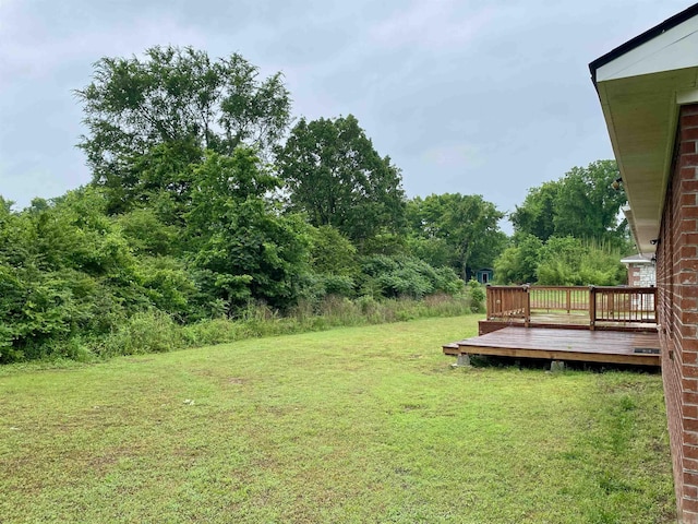 192 Shady Grove, Clarksville, AR 72830 - view of grassy yard featuring a deck