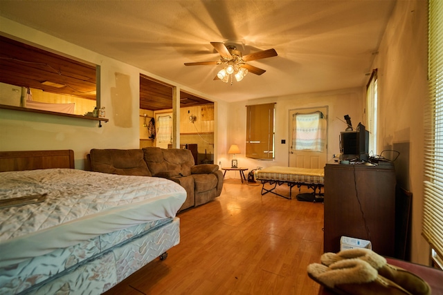 149 Firetower, Hardy, AR 72542 - bedroom with wood finished floors and ceiling fan