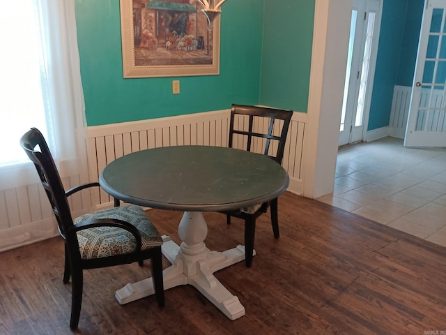 1000 Gum Springs Rd, Searcy, AR 72143 - dining room featuring plenty of natural light, a wainscoted wall, and wood finished floors